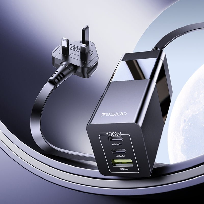 100W GaN Fast Charger - Multi-Port USB-C Laptop & Phone Charger