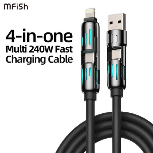 4-in-1 Multi USB Charging Cable - Universal Fast Charge for All Devices