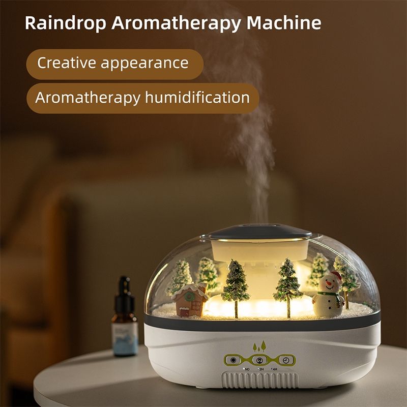 Raindrop Aroma Diffuser & Humidifier - Ambient Mist & Landscape Light