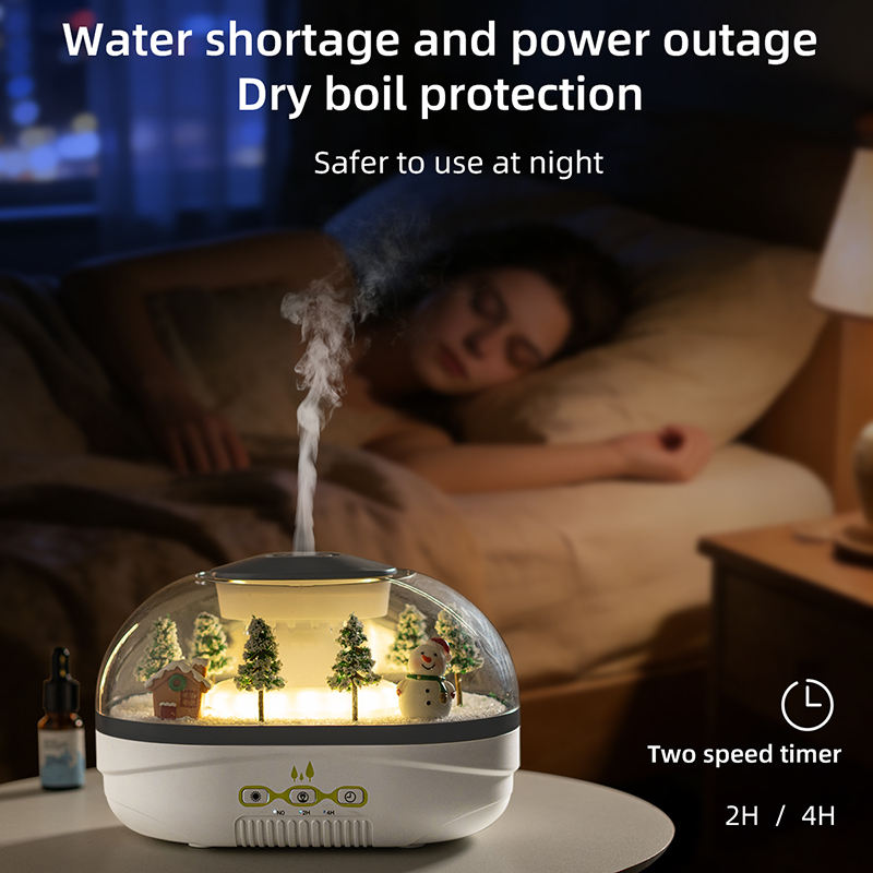 Raindrop Aroma Diffuser & Humidifier - Ambient Mist & Landscape Light
