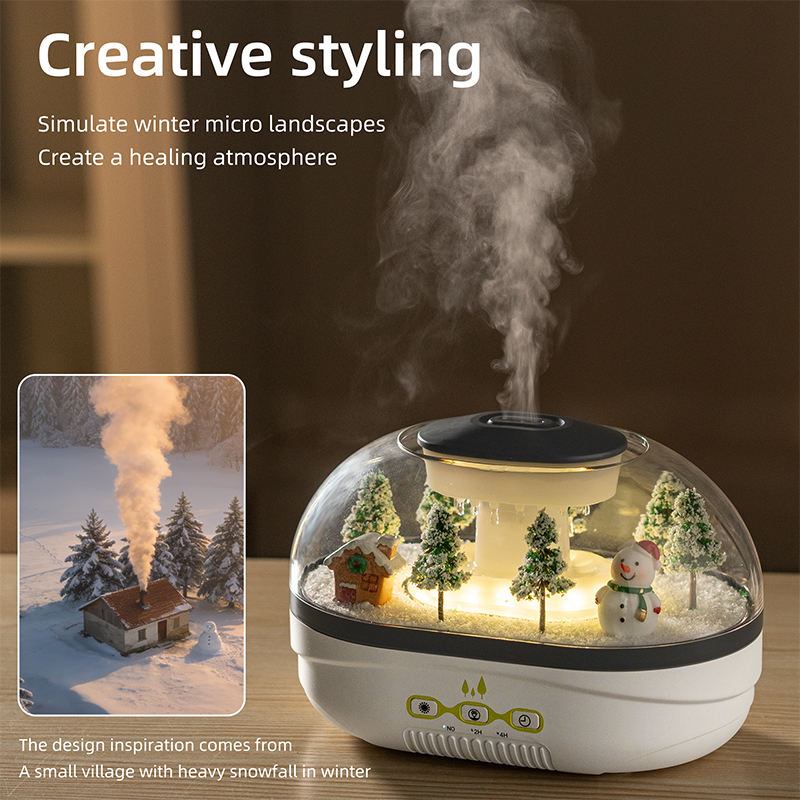 Raindrop Aroma Diffuser & Humidifier - Ambient Mist & Landscape Light