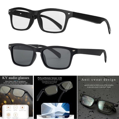 AIMB Smart Glasses - Bluetooth 5.4 Audio Sunglasses with UV400 & Built-in Mic