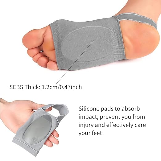 Arch Support Sleeves - Silicone Foot Pain Relief for Plantar Fasciitis