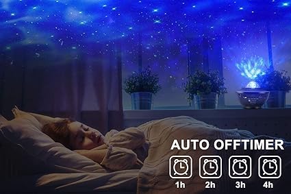 Galaxy Ocean Light Projector - 16M Colors Star & Nebula Night Light with Bluetooth Speaker