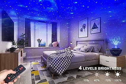 Galaxy Ocean Light Projector - 16M Colors Star & Nebula Night Light with Bluetooth Speaker