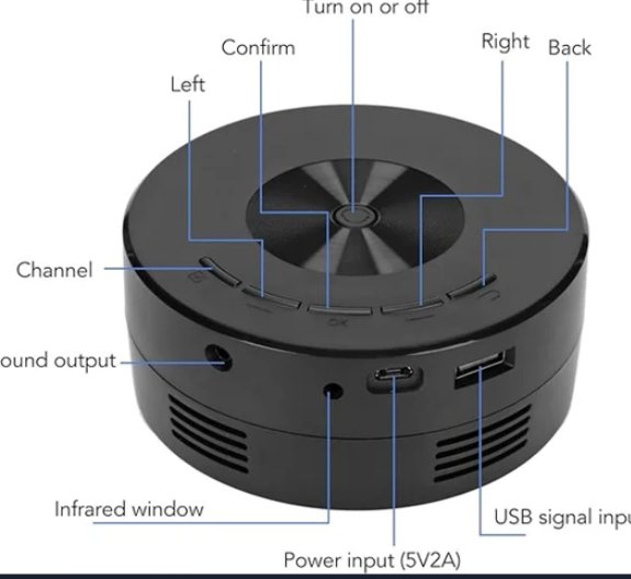 Home HD Portable Pocket Projector - Multi-Layer Glass Lens for Sharp Vivid Display