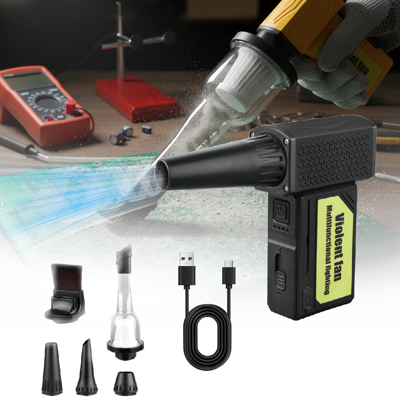 Portable Cordless Vacuum Cleaner – 4-in-1 Car & Home Vacuum with LED Light