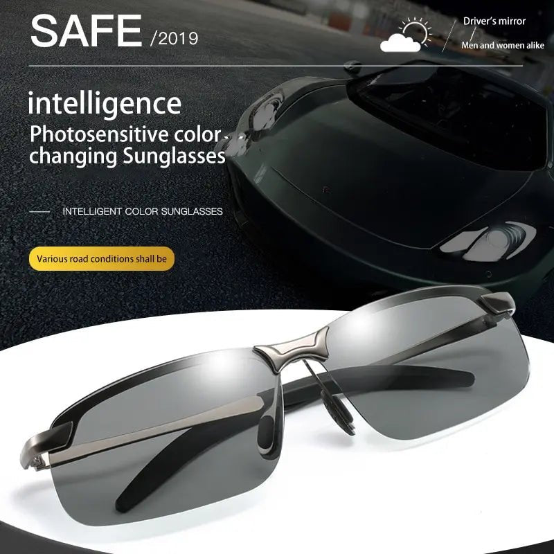 Photochromic Polarized Sunglasses - Auto-Tint UV400 Protection