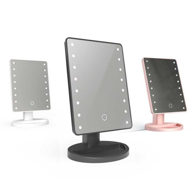 Large LED Mirror – Adjustable Brightness Vanity Mirror with 360° Rotation