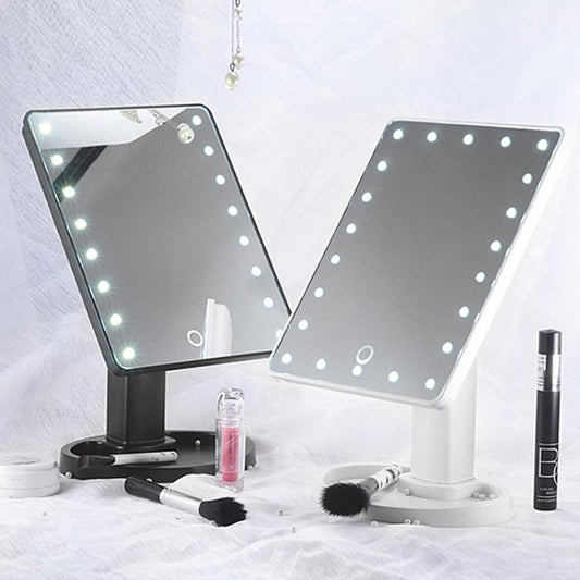 Large LED Mirror – Adjustable Brightness Vanity Mirror with 360° Rotation