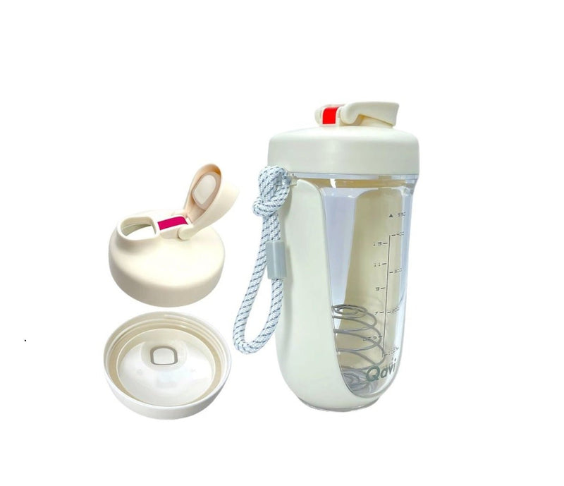 Lordex Qavi Premium Protein Shaker Bottle with Rope Handle – 550ml BPA-Free Sports Bottle