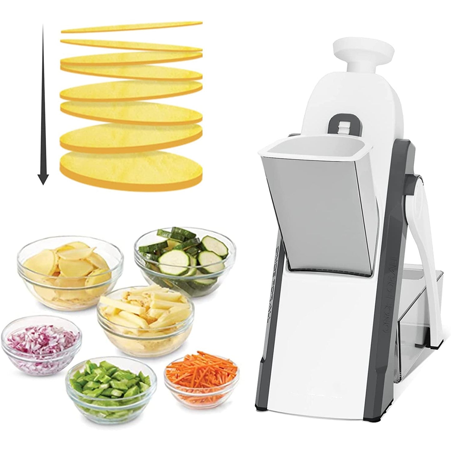 Safe Slice Mandoline Vegetable Cutter - 4-in-1 Adjustable Thickness Slicer