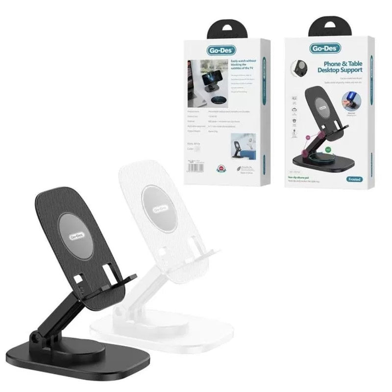 Adjustable Mobile & Tablet Desktop Stand - Foldable Hands-Free Holder