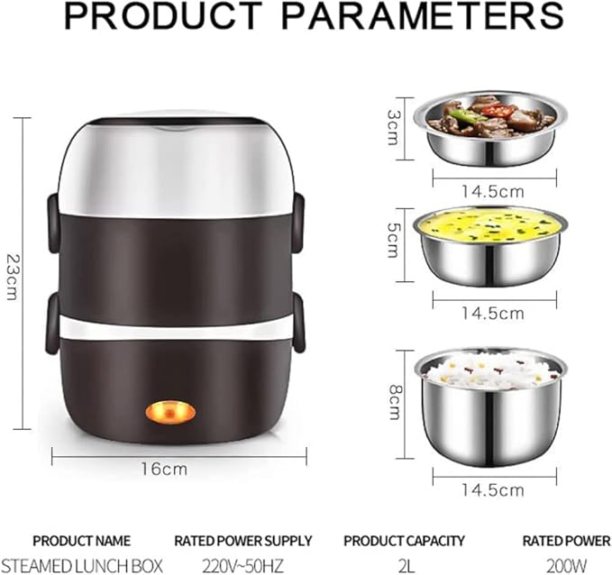 Multi-Functional Electric Cooking Lunch Box 2L