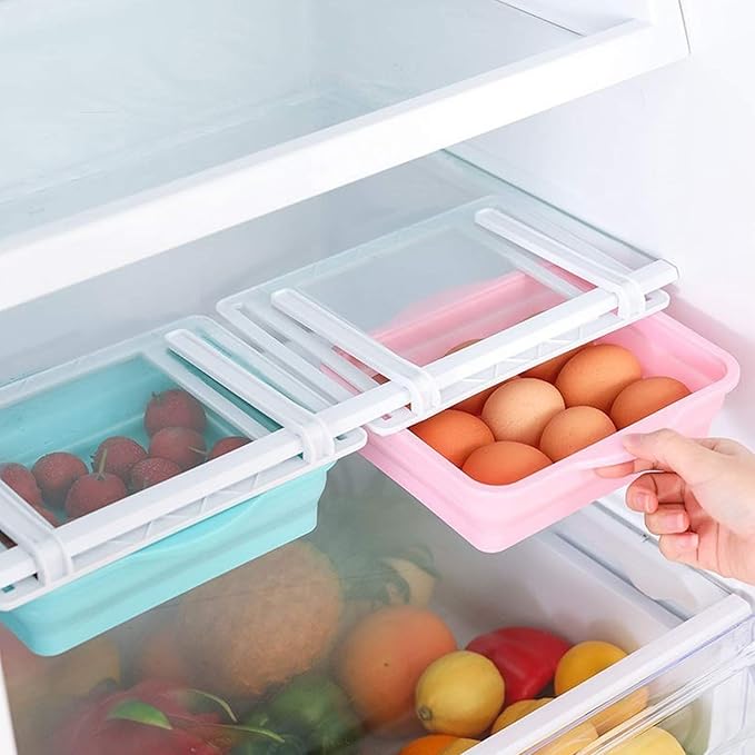 Refrigerator Storage Box - Stackable Fridge Organizer Bin for Fruits, Vegetables & Food Storage