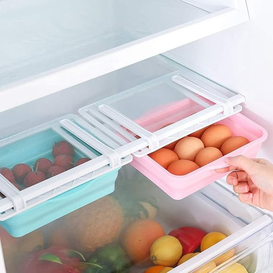Refrigerator Storage Box - Stackable Fridge Organizer Bin for Fruits, Vegetables & Food Storage