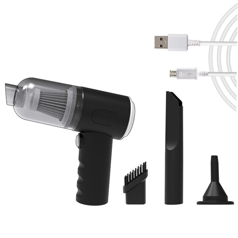 Smart Handheld Vacuum & Blower - Portable Car & Home Cleaner with Dual Attachments