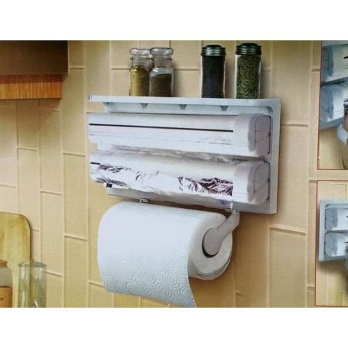 Triple Paper Dispenser – 3-in-1 Wall Mounted Kitchen Organizer