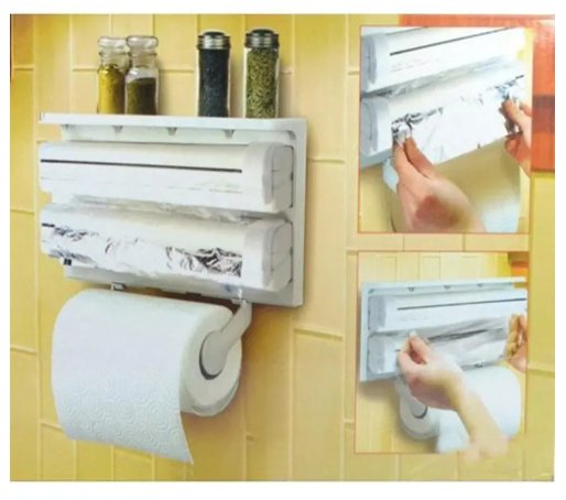 Triple Paper Dispenser – 3-in-1 Wall Mounted Kitchen Organizer