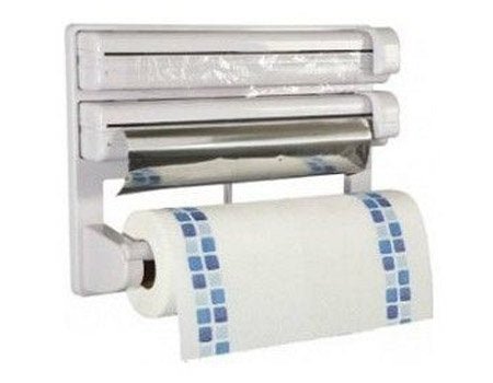Triple Paper Dispenser – 3-in-1 Wall Mounted Kitchen Organizer