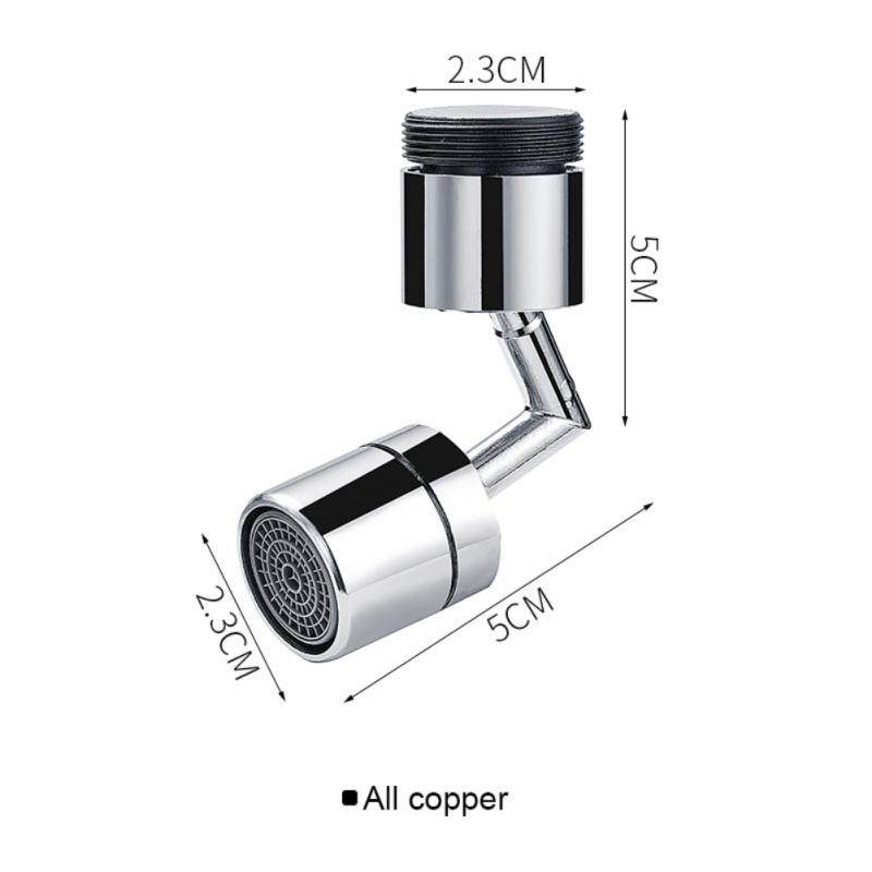 360° Splash-Proof Swivel Faucet Extender – Universal Rotating Tap Attachment