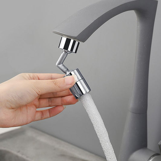360° Splash-Proof Swivel Faucet Extender – Universal Rotating Tap Attachment