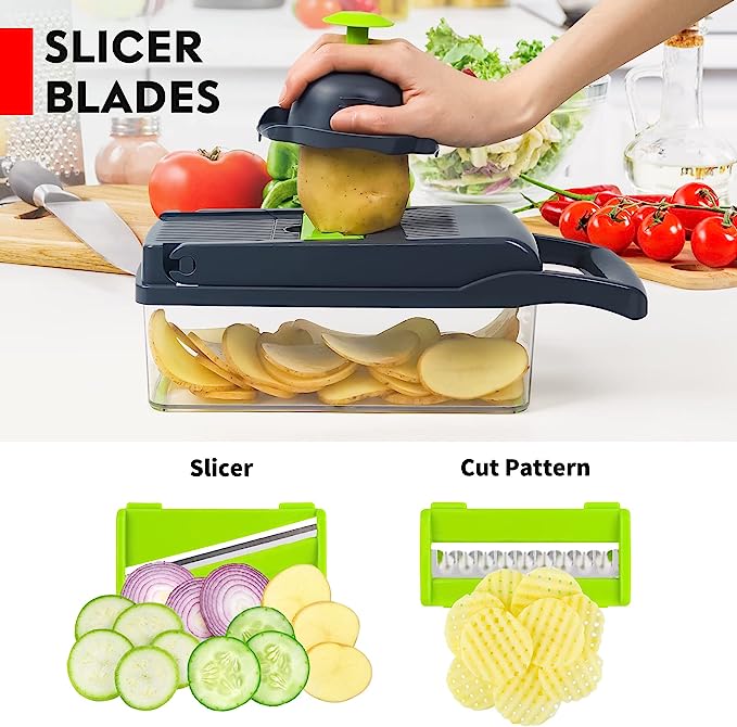 Vegetable Cutter, Chopper & Slicer — All-in-One Kitchen Prep Tool