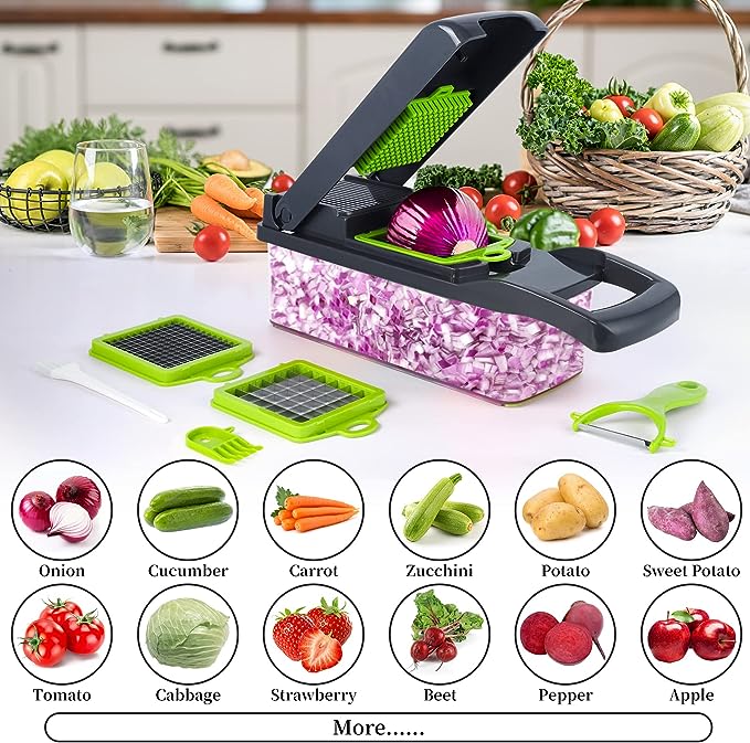 Vegetable Cutter, Chopper & Slicer — All-in-One Kitchen Prep Tool