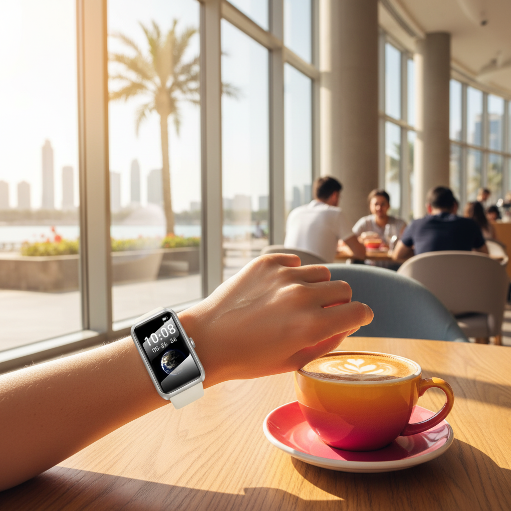 White Smart Watch Lifestyle