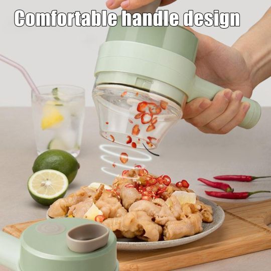 Wireless Mini Food Chopper - USB Rechargeable One-Button Electric Choppe