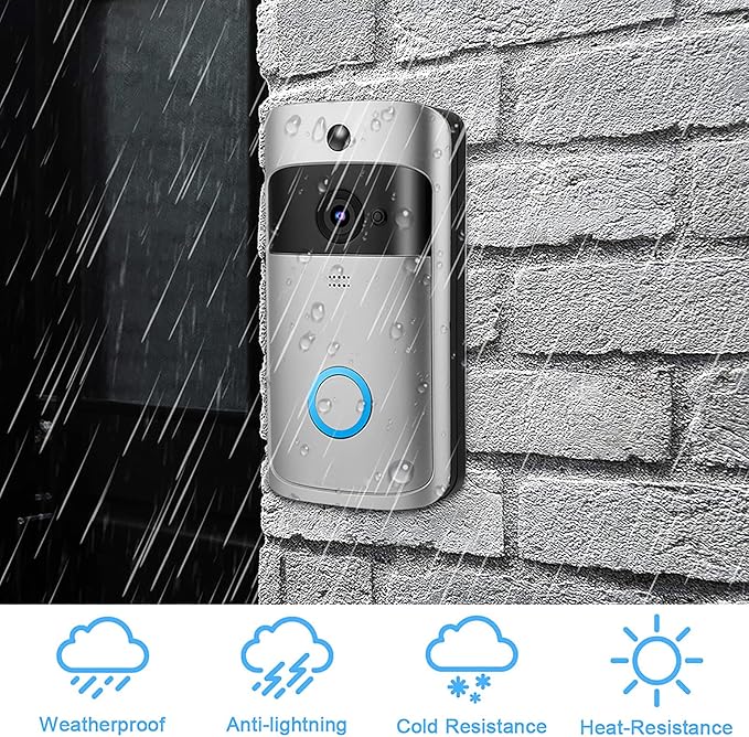 Wireless Video Doorbell - 1080P HD Night Vision Two-Way Audio Motion Detection