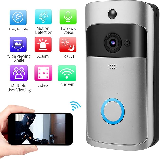 Wireless Video Doorbell - 1080P HD Night Vision Two-Way Audio Motion Detection