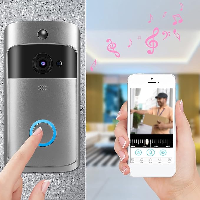 Wireless Video Doorbell - 1080P HD Night Vision Two-Way Audio Motion Detection
